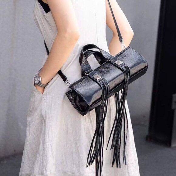 Fringe Muse — Genuine Leather Statement Bag. Women’s crossbody bag - Picture 9 of 9